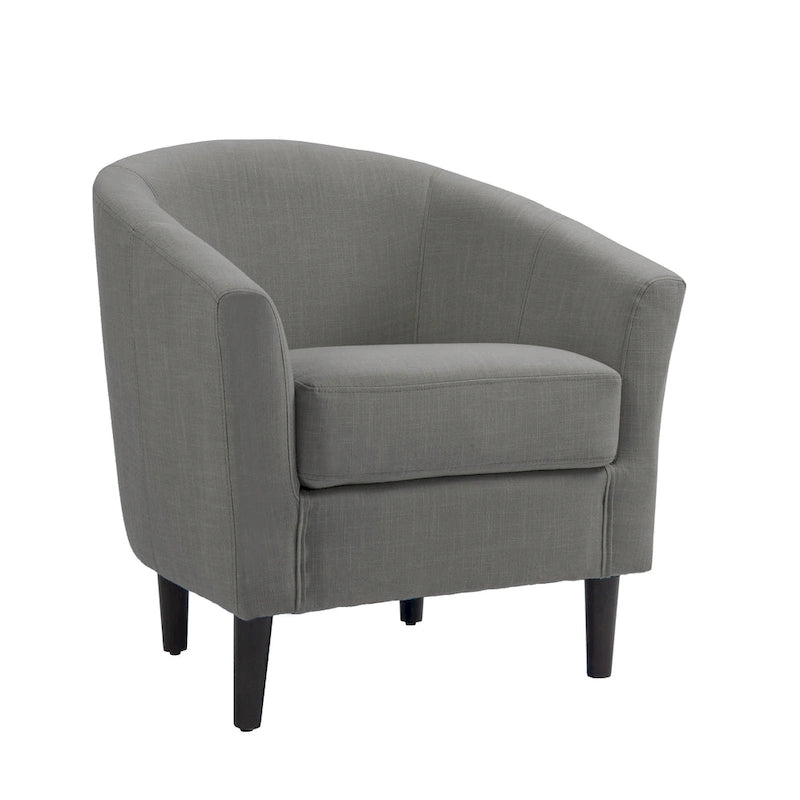 Lot de 2 fauteuils club modernes en lin style tonneau
