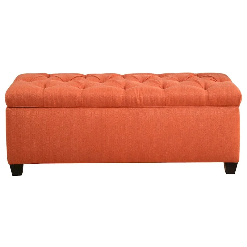 Banc de rangement pour chaussures et linge matelassé en diamant