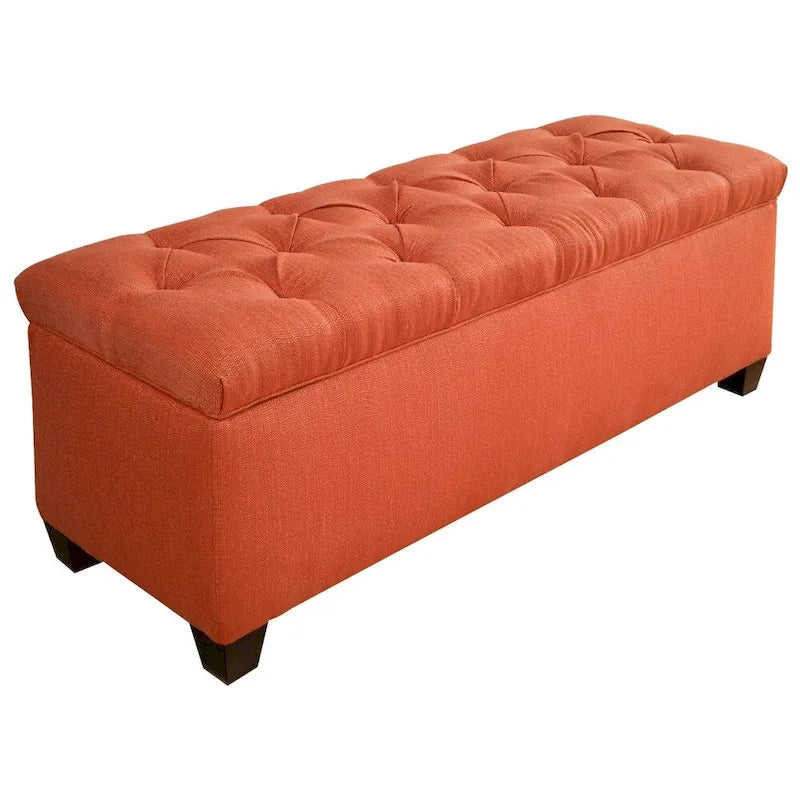 Banc de rangement pour chaussures et linge matelassé en diamant