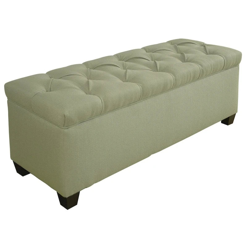Banc de rangement pour chaussures et linge matelassé en diamant