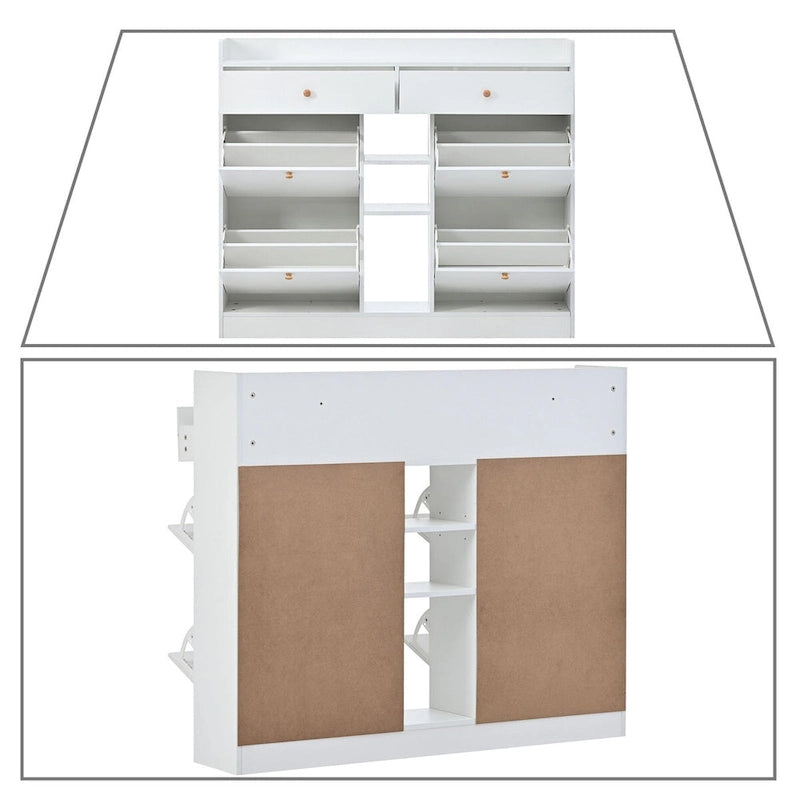 Meuble de rangement à chaussures multifonctionnel en bois au design minimaliste
