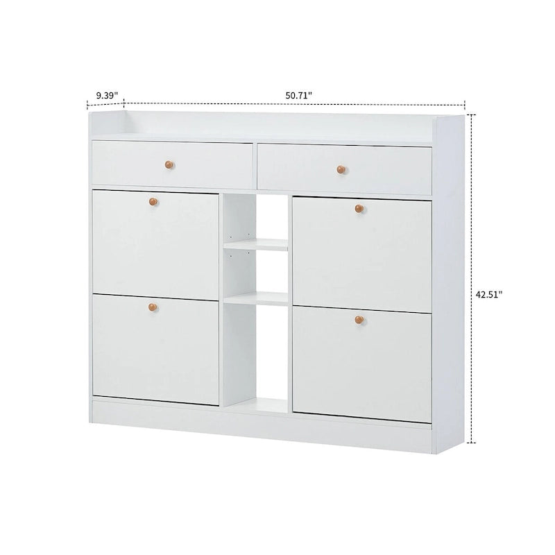 Meuble de rangement à chaussures multifonctionnel en bois au design minimaliste