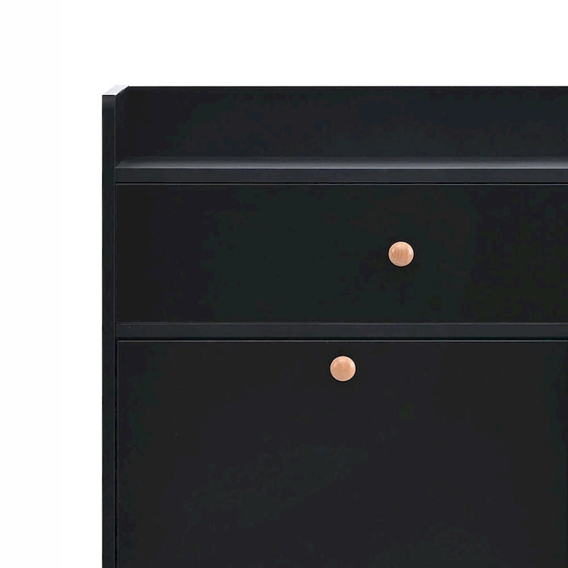 Meuble de rangement à chaussures multifonctionnel en bois au design minimaliste