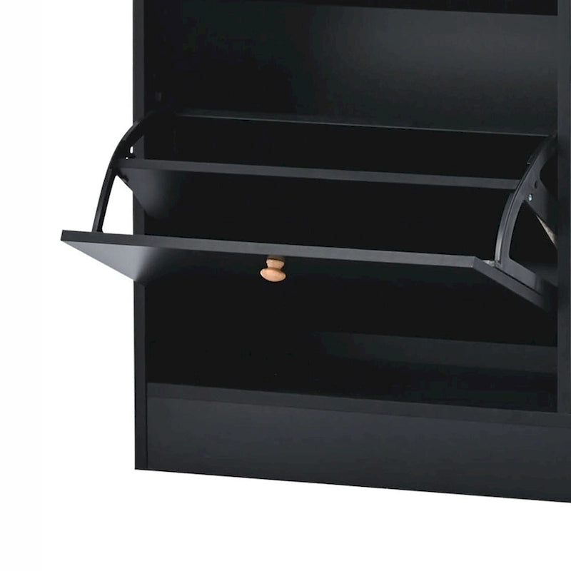 Meuble de rangement à chaussures multifonctionnel en bois au design minimaliste