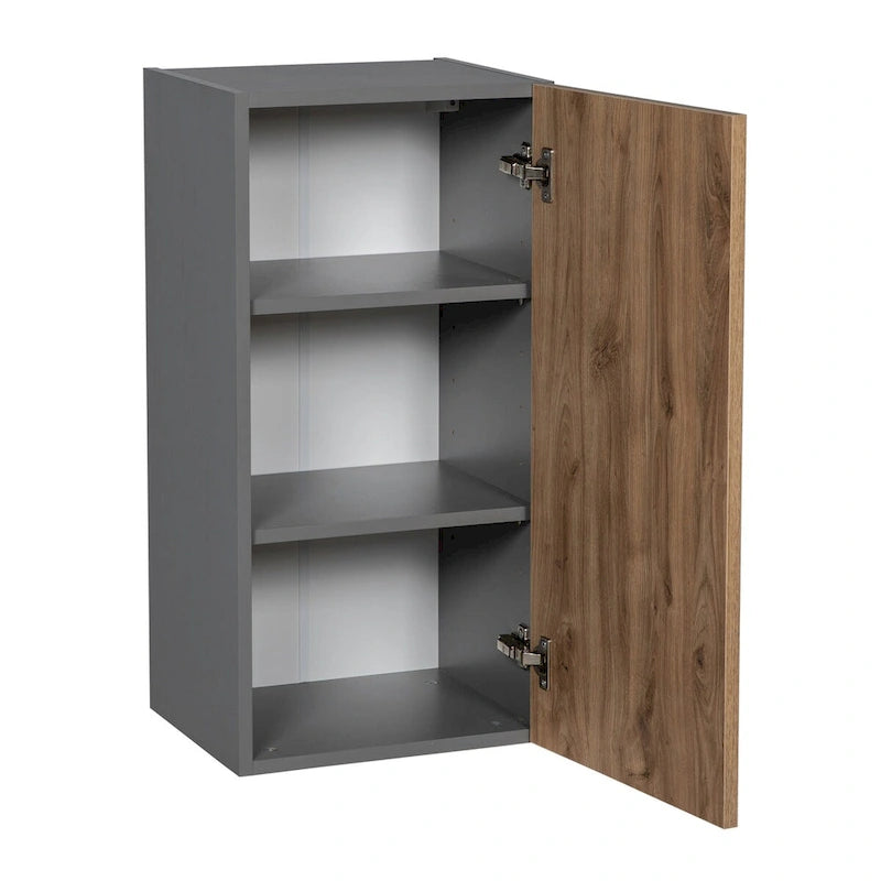Armoire murale 9 x 30 - Porte simple - Grise - 9 x 30 x 12