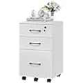 Classeur mobile en bois à 3 tiroirs - 26,5P x 18,6L x 6,9H