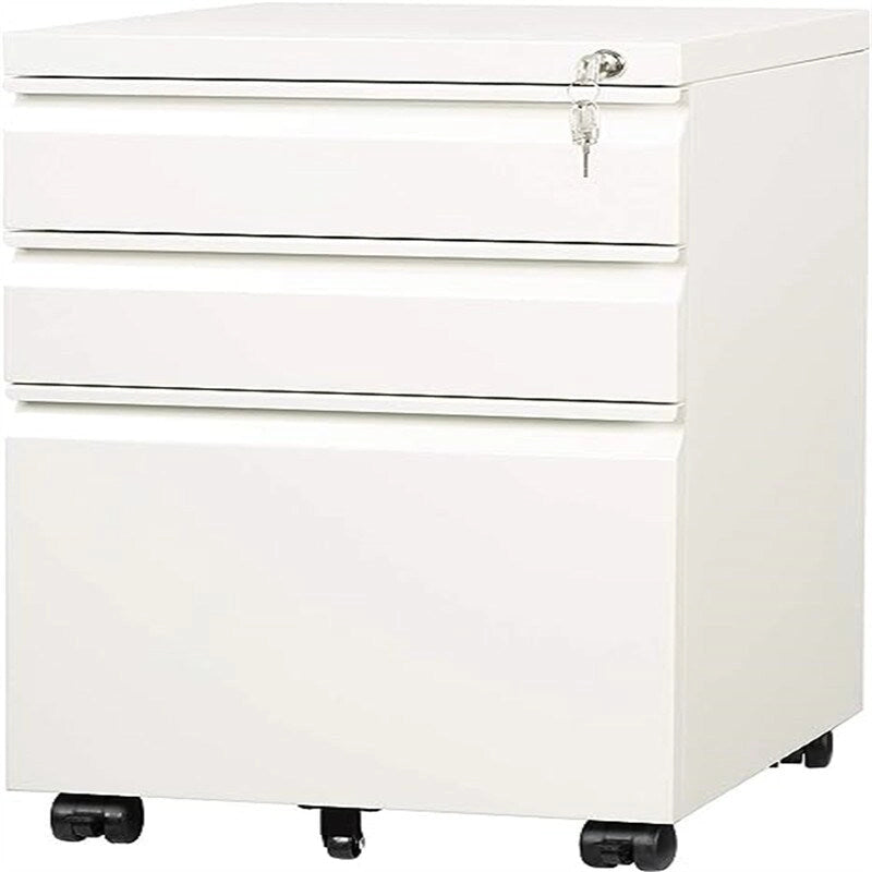 3-Drawer Mobile File Cabinet - 17.1D x 14.6W x 23.8H