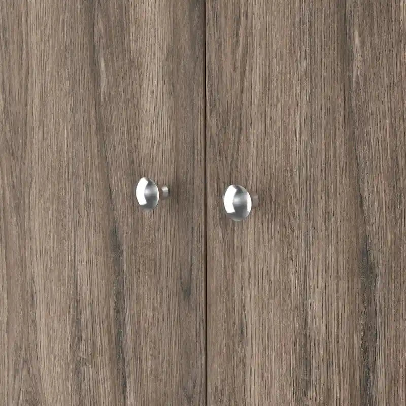 Armoire de rangement, cinq étagères, finition wengé marron foncé / noire, de haute qualité et durable