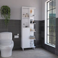 Meuble de salle de bain haut en lin de 63 po, rangement de linge