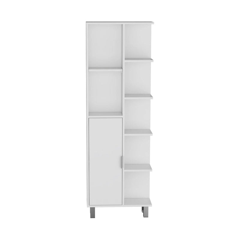 Meuble de salle de bain haut en lin de 63 po, rangement de linge