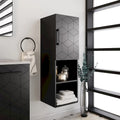 Armoire à linge 15 L x 46 H x 12 P en noir fantôme