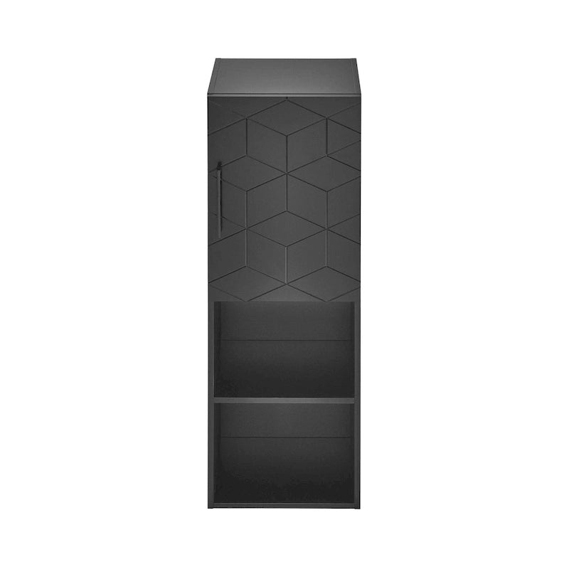 Armoire à linge 15 L x 46 H x 12 P en noir fantôme
