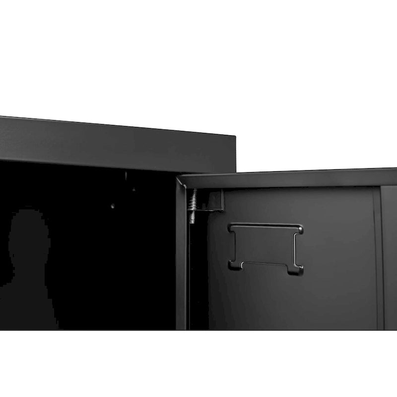Casier de rangement à 6 portes pour employés, casiers métalliques pour bureau, salle de sport, école et maison avec fente pour carte (noir)