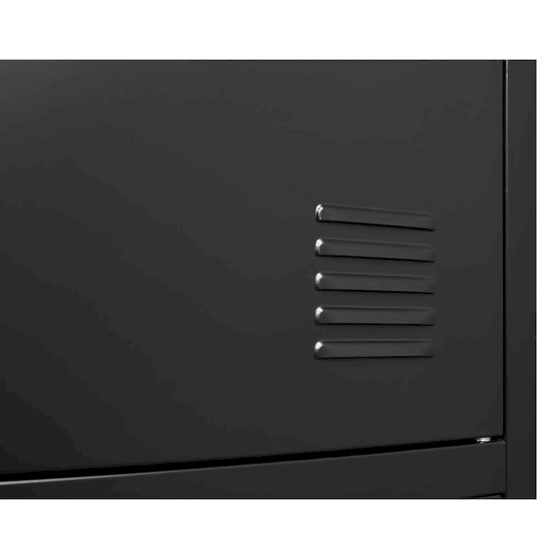 Casier de rangement à 6 portes pour employés, casiers métalliques pour bureau, salle de sport, école et maison avec fente pour carte (noir)