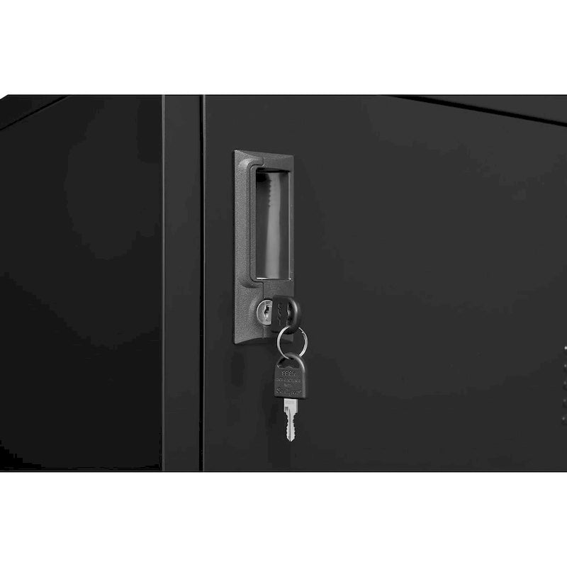Casier de rangement à 6 portes pour employés, casiers métalliques pour bureau, salle de sport, école et maison avec fente pour carte (noir)