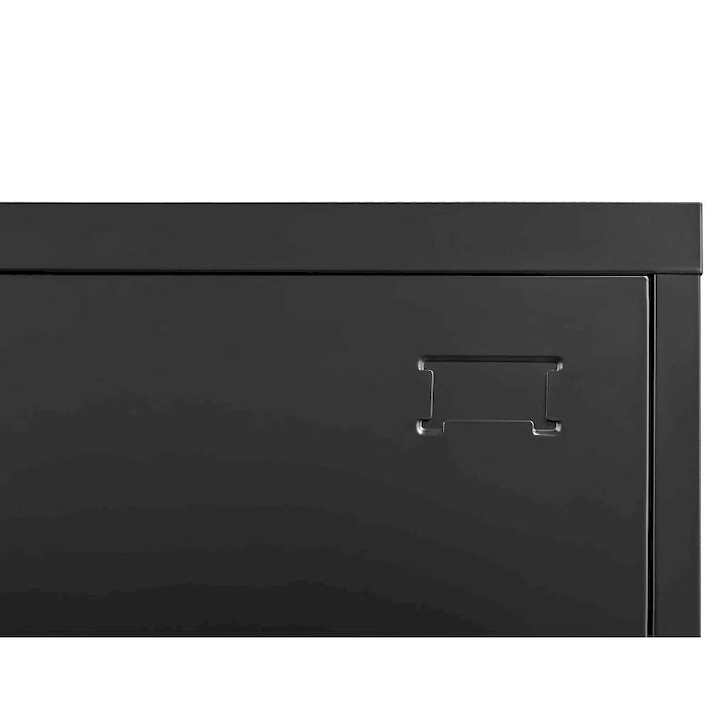 Casier de rangement à 6 portes pour employés, casiers métalliques pour bureau, salle de sport, école et maison avec fente pour carte (noir)