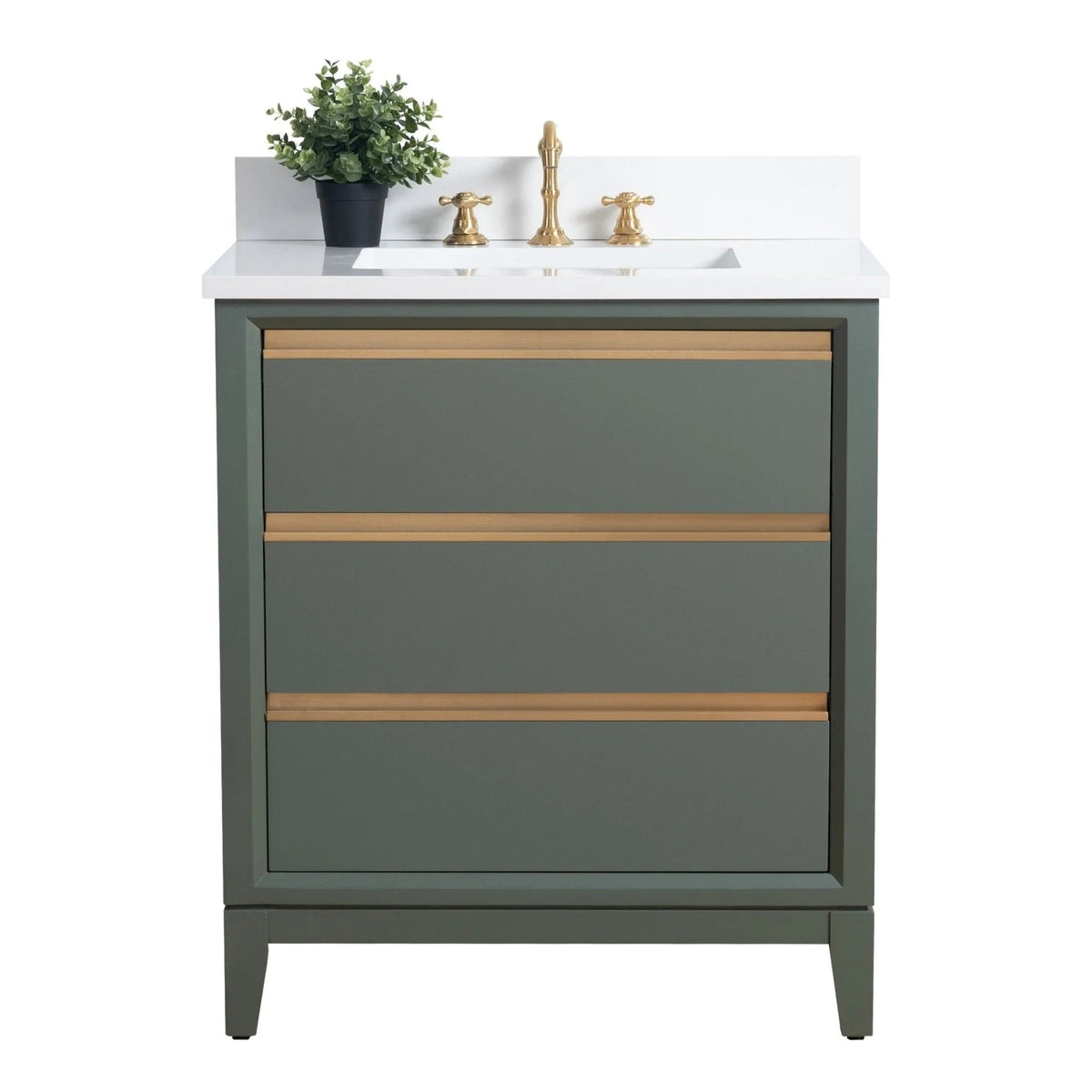 Meuble-lavabo Vanity Art avec évier en céramique et dessus en marbre reconstitué